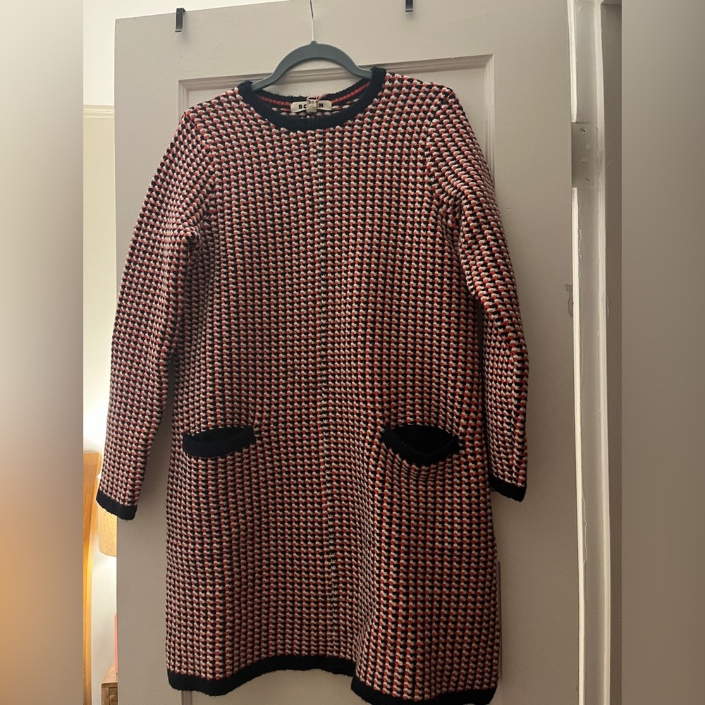 NWT Boden retro knitted jacquard mini dress, size 8L
